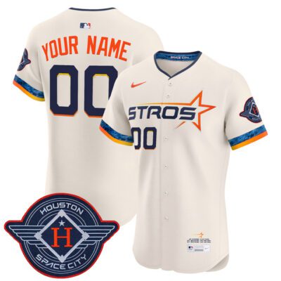 Houston Astros 2025 City Connect Vapor Premier Elite Custom Jersey - Cream