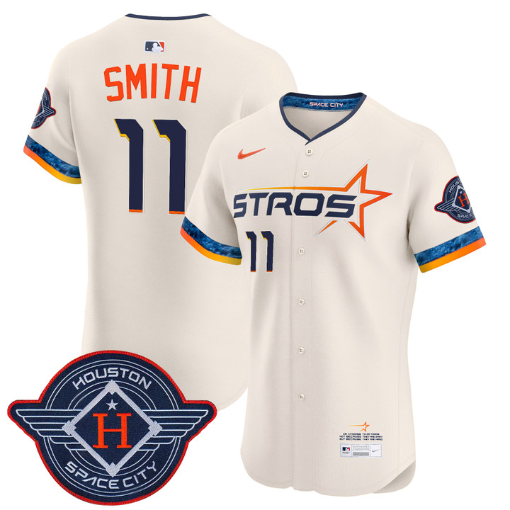 Houston Astros 2025 City Connect Vapor Premier Elite Jersey - Cream Cam Smith