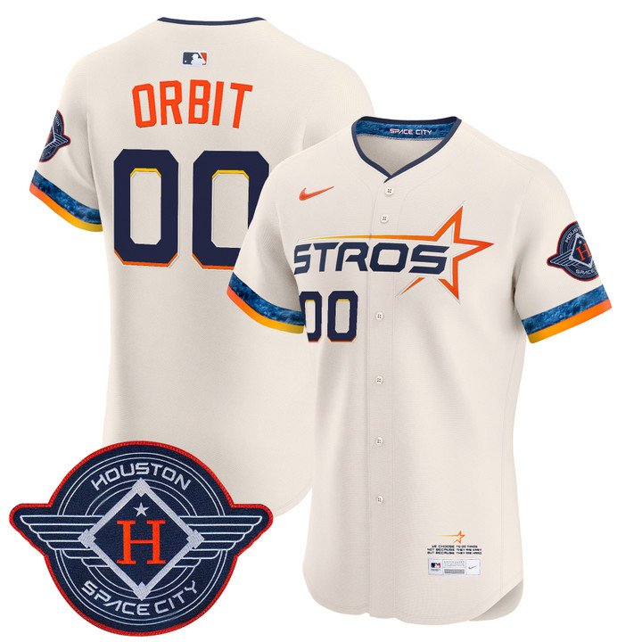 Houston Astros 2025 City Connect Vapor Premier Elite Jersey - Cream Orbit