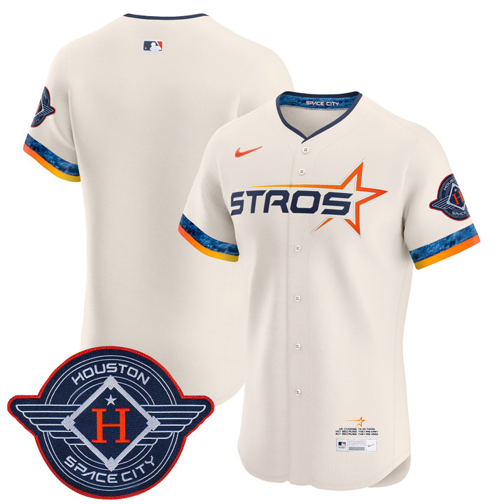 Houston Astros 2025 City Connect Vapor Premier Elite Jersey - Cream Team