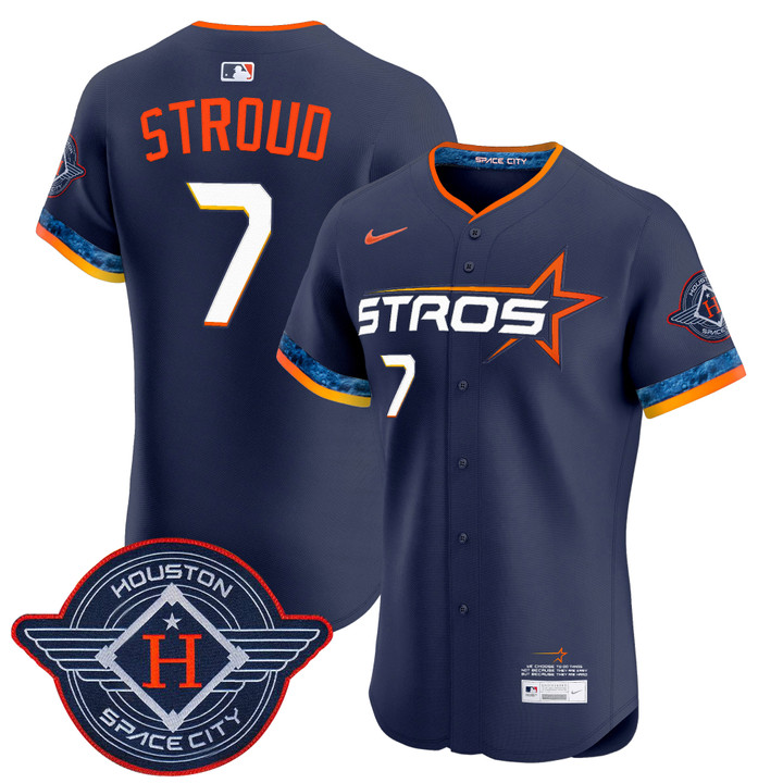 Houston Astros 2025 City Connect Vapor Premier Elite Jersey - Navy CJ Stroud