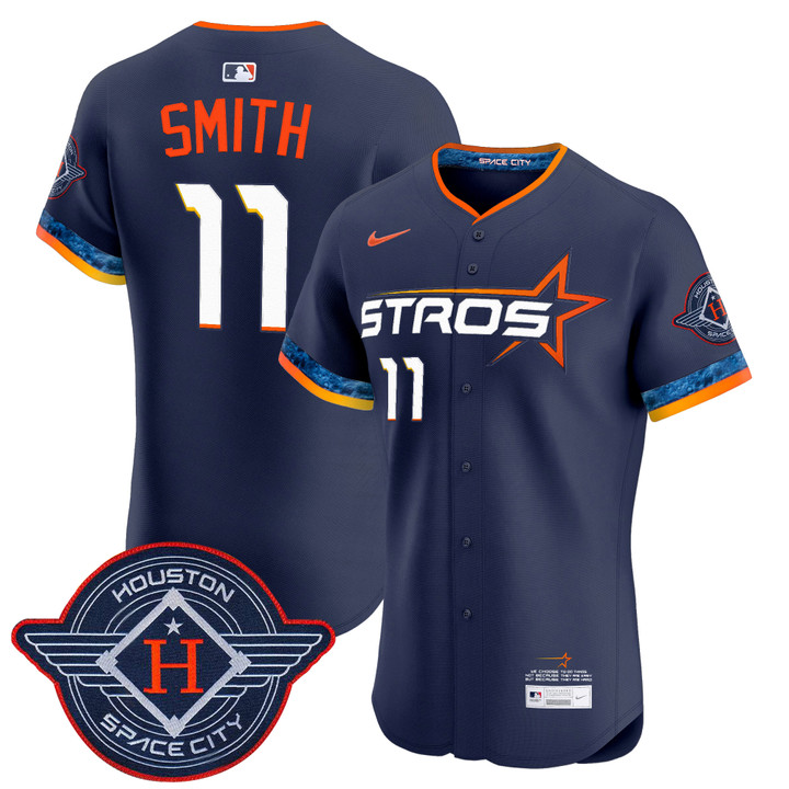 Houston Astros 2025 City Connect Vapor Premier Elite Jersey - Navy Cam Smith