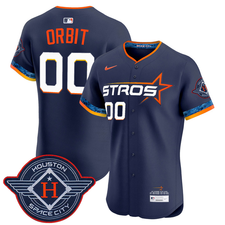Houston Astros 2025 City Connect Vapor Premier Elite Jersey - Navy Orbit