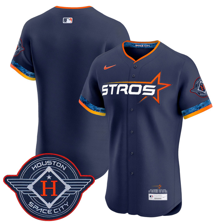 Houston Astros 2025 City Connect Vapor Premier Elite Jersey - Navy Team