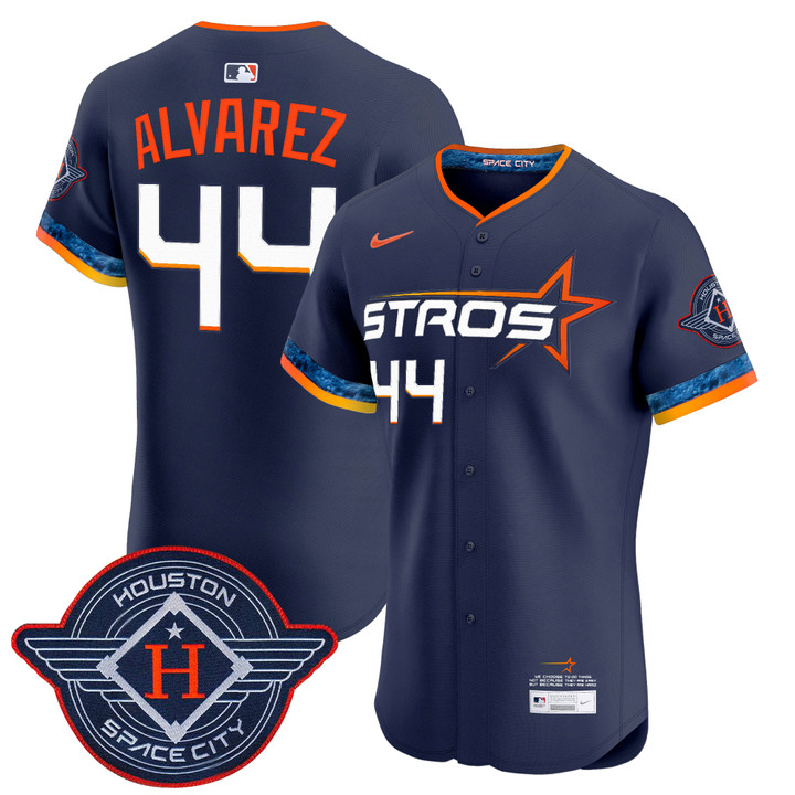 Houston Astros 2025 City Connect Vapor Premier Elite Jersey - Navy Yordan Alvarez