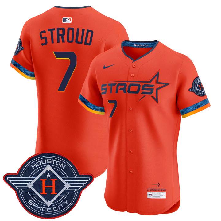 Houston Astros 2025 City Connect Vapor Premier Elite Jersey - Orange CJ Stroud
