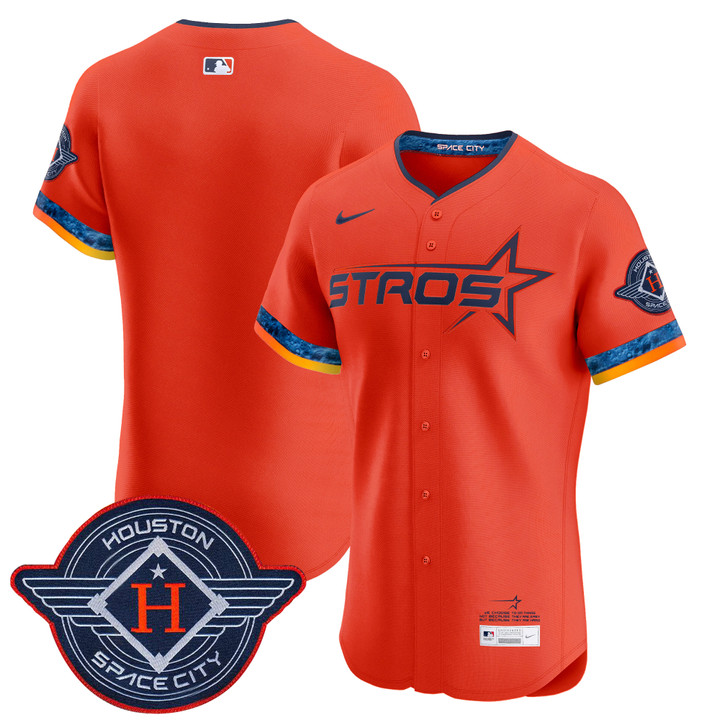 Houston Astros 2025 City Connect Vapor Premier Elite Jersey - Orange Team