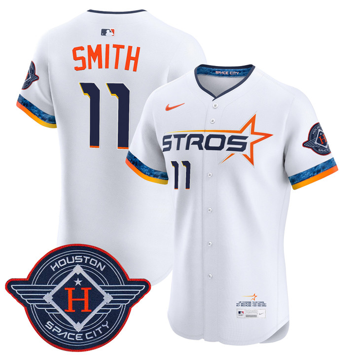 Houston Astros 2025 City Connect Vapor Premier Elite Jersey - White Cam Smith