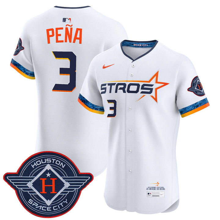 Houston Astros 2025 City Connect Vapor Premier Elite Jersey - White Jeremy Pena