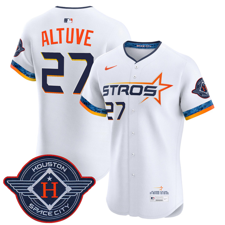 Houston Astros 2025 City Connect Vapor Premier Elite Jersey - White Jose Altuve