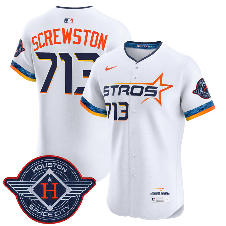 Houston Astros 2025 City Connect Vapor Premier Elite Jersey - White Screwston 713