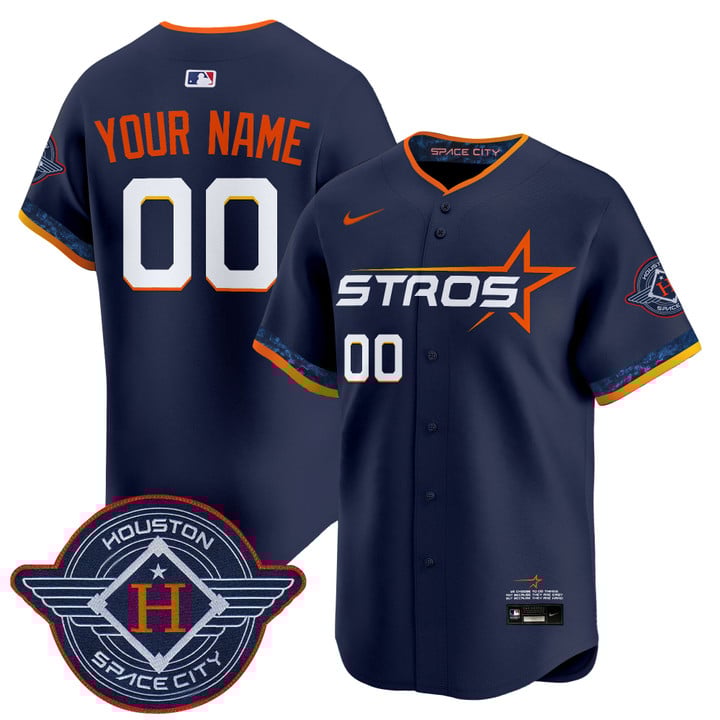 Houston Astros 2025 City Connect Vapor Premier Limited Custom Jersey - Navy