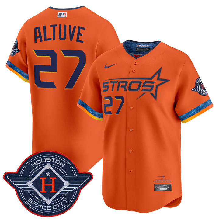 Houston Astros 2025 City Connect Vapor Premier Limited Jersey - Orange Jose Altuve
