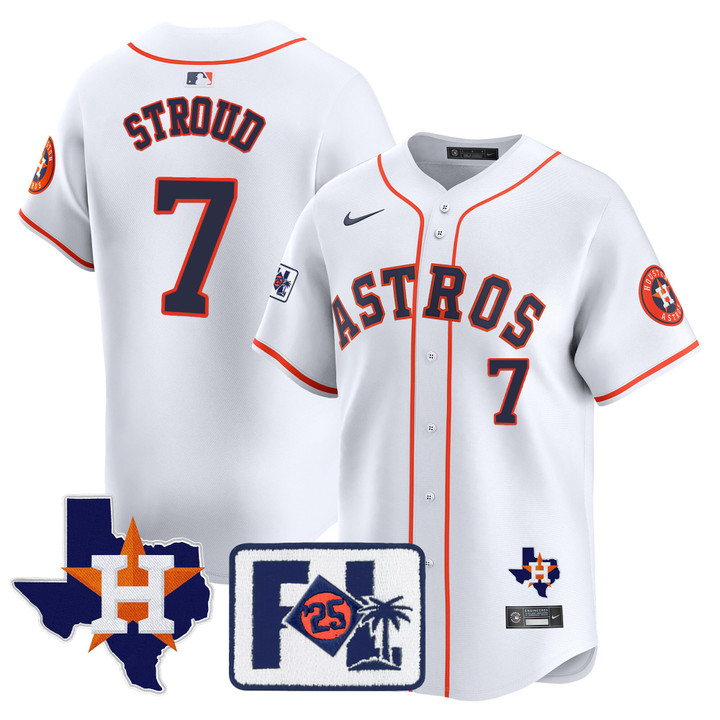 Houston Astros 2025 Spring Training & Texas Patch Vapor Premier Limited Jersey - Home CJ Stroud