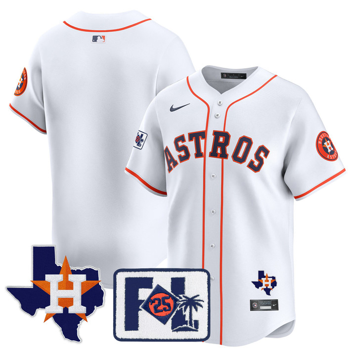Houston Astros 2025 Spring Training & Texas Patch Vapor Premier Limited Jersey - Home Team