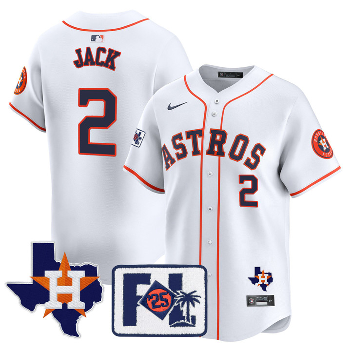 Houston Astros 2025 Spring Training & Texas Patch Vapor Premier Limited Jersey - Home Travis Scott