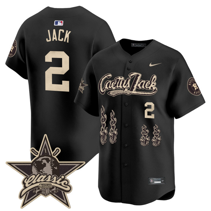 Houston Astros Cactus Jack 2025 Vapor Premier Limited Jersey - Black Travis Scott