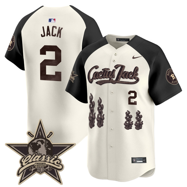 Houston Astros Cactus Jack 2025 Vapor Premier Limited Jersey - Cream Alternate Travis Scott