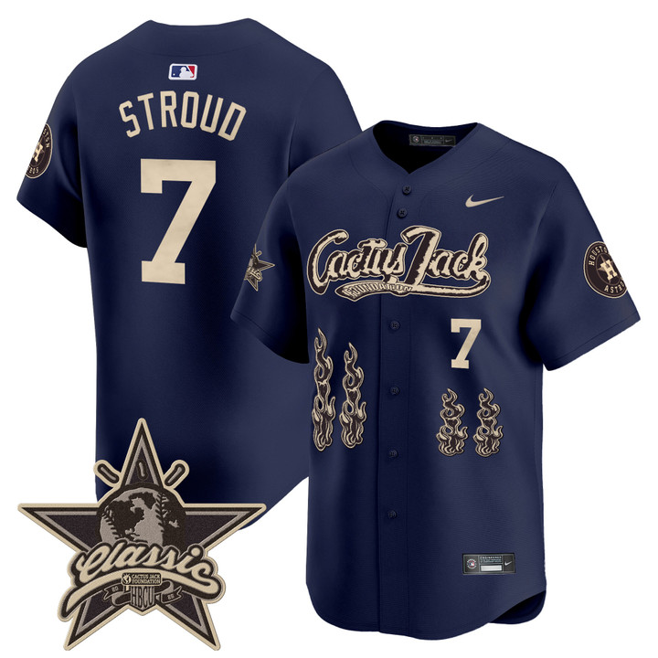 Houston Astros Cactus Jack 2025 Vapor Premier Limited Jersey - Navy Cj Stroud