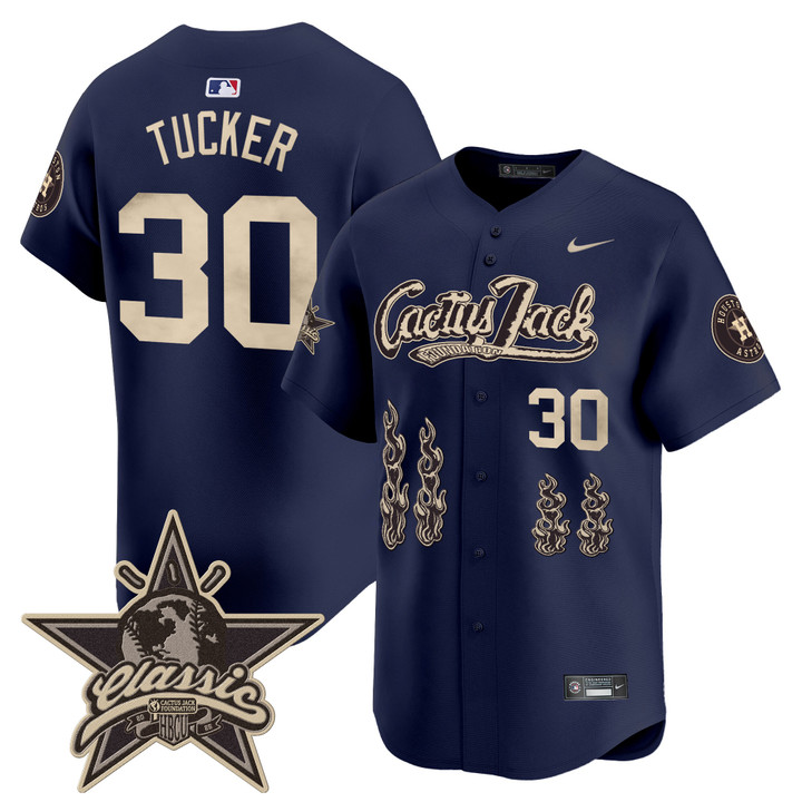Houston Astros Cactus Jack 2025 Vapor Premier Limited Jersey - Navy Kyle Tucker