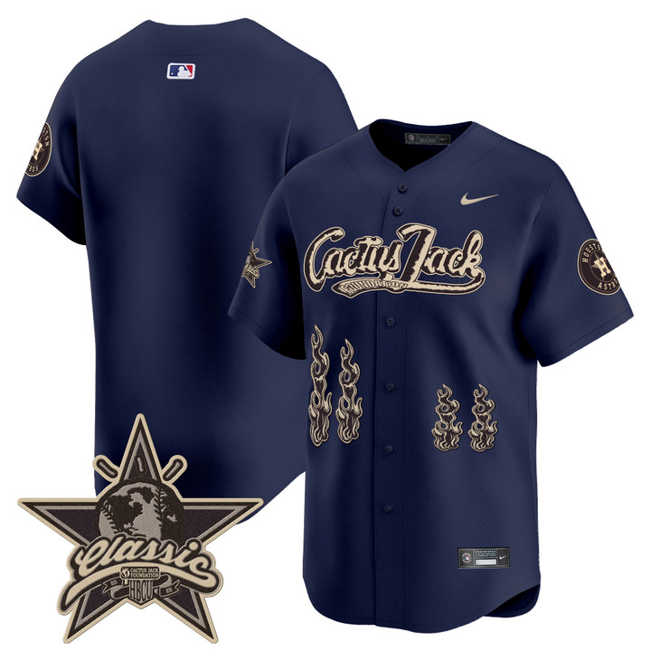 Houston Astros Cactus Jack 2025 Vapor Premier Limited Jersey - Navy Team