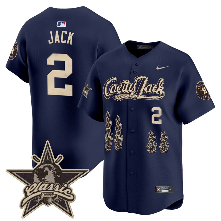 Houston Astros Cactus Jack 2025 Vapor Premier Limited Jersey - Navy Travis Scott