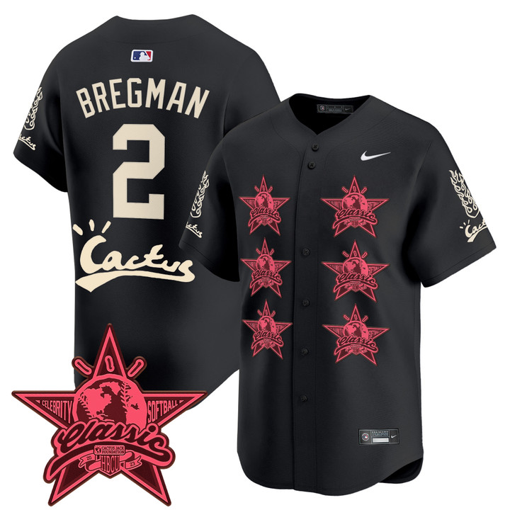 Houston Astros Cactus Jack 2025 Vapor Premier Limited Jersey V2 - Black Alex Bregman