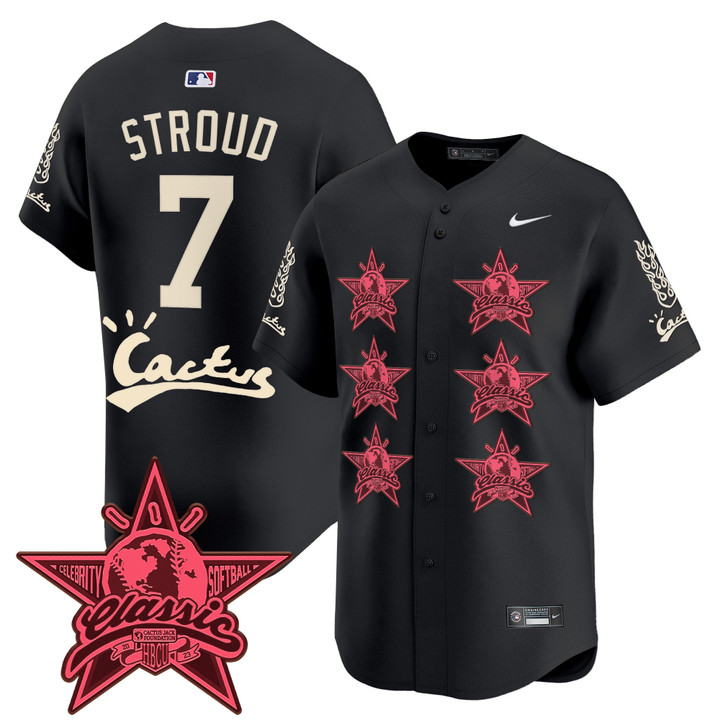 Houston Astros Cactus Jack 2025 Vapor Premier Limited Jersey V2 - Black CJ Stroud