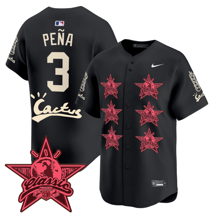 Houston Astros Cactus Jack 2025 Vapor Premier Limited Jersey V2 - Black Jeremy Pena