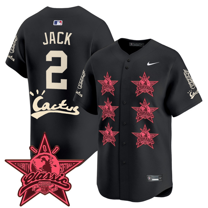 Houston Astros Cactus Jack 2025 Vapor Premier Limited Jersey V2 - Black Travis Scott