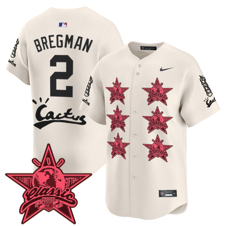 Houston Astros Cactus Jack 2025 Vapor Premier Limited Jersey V2 - Cream Alex Bregman