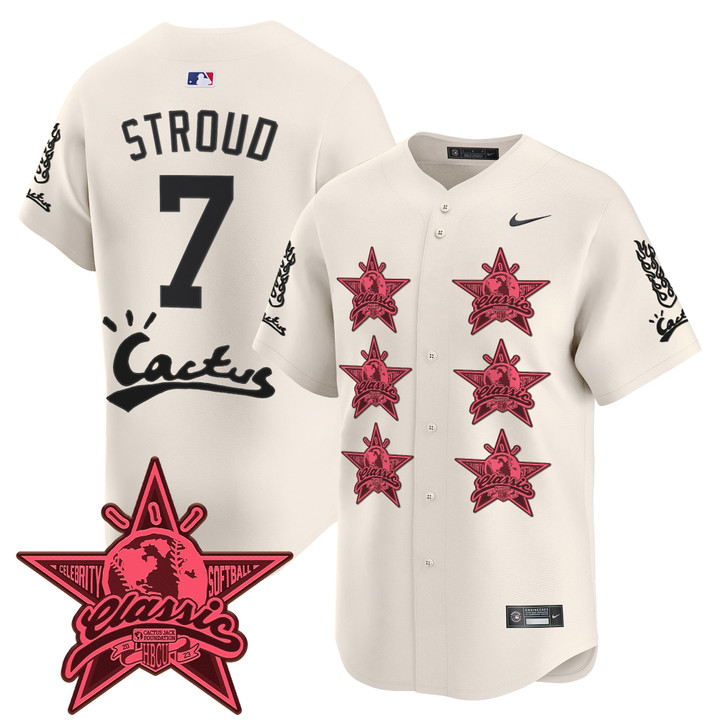 Houston Astros Cactus Jack 2025 Vapor Premier Limited Jersey V2 - Cream CJ Stroud