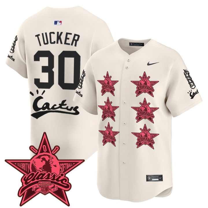 Houston Astros Cactus Jack 2025 Vapor Premier Limited Jersey V2 - Cream Kyle Tucker