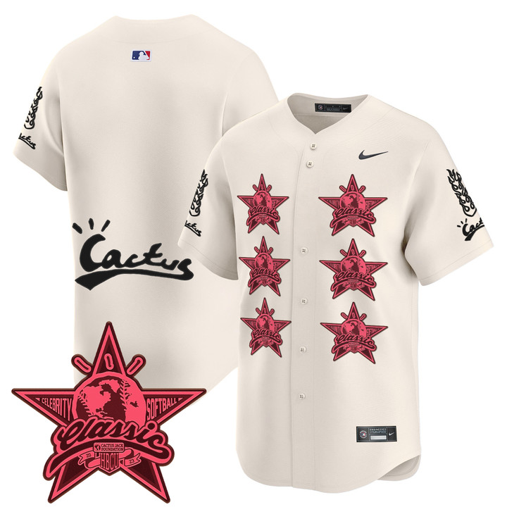 Houston Astros Cactus Jack 2025 Vapor Premier Limited Jersey V2 - Cream Team