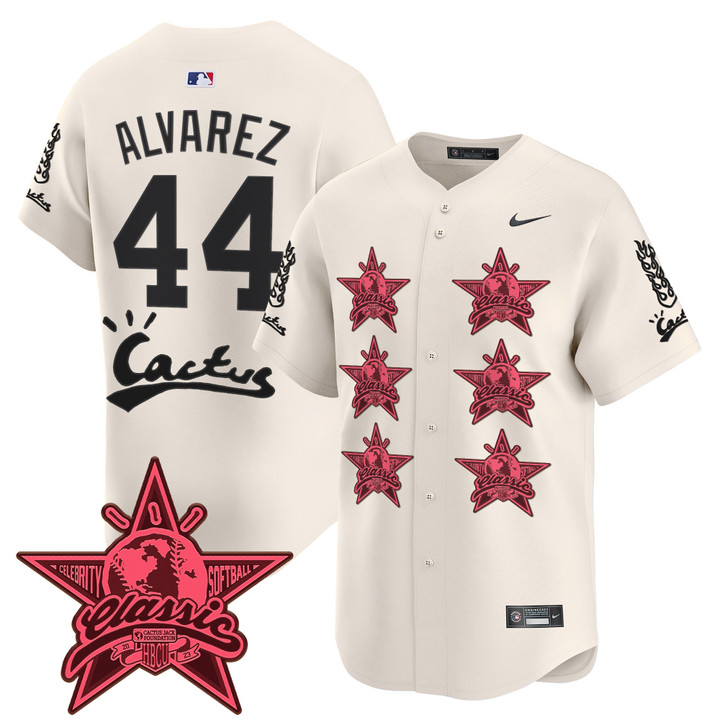 Houston Astros Cactus Jack 2025 Vapor Premier Limited Jersey V2 - Cream Yordan Alvarez
