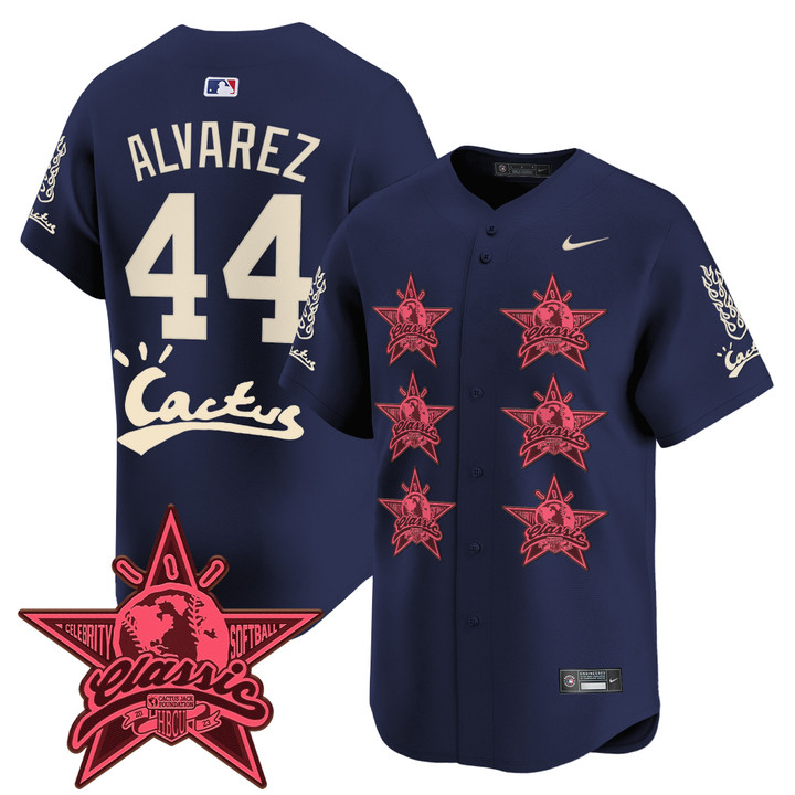 Houston Astros Cactus Jack 2025 Vapor Premier Limited Jersey V2 - Navy Yordan Alvarez