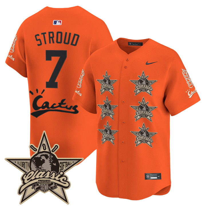 Houston Astros Cactus Jack 2025 Vapor Premier Limited Jersey V2 - Orange CJ Stroud