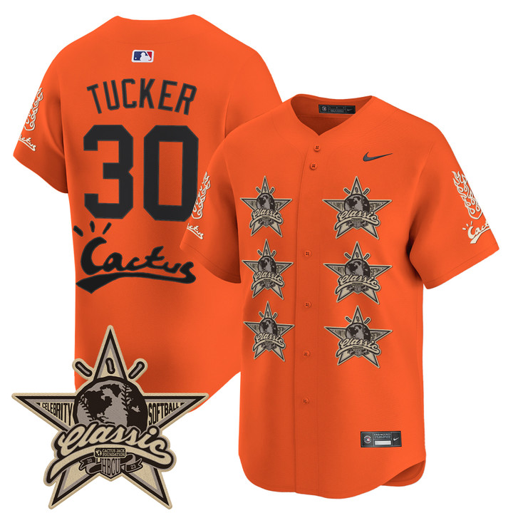 Houston Astros Cactus Jack 2025 Vapor Premier Limited Jersey V2 - Orange Kyle Tucker