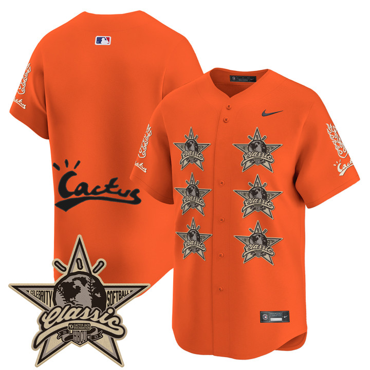 Houston Astros Cactus Jack 2025 Vapor Premier Limited Jersey V2 - Orange Team