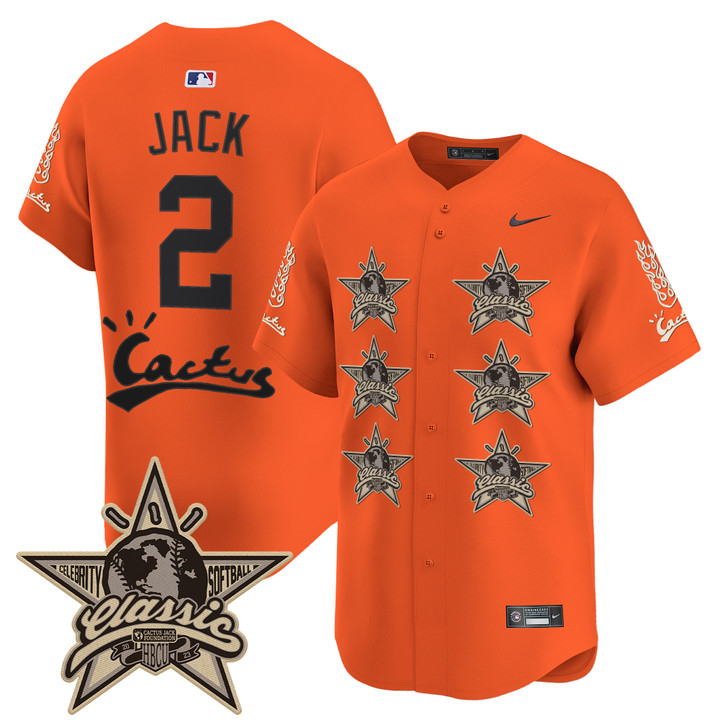 Houston Astros Cactus Jack 2025 Vapor Premier Limited Jersey V2 - Orange Travis Scott