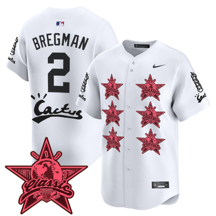 Houston Astros Cactus Jack 2025 Vapor Premier Limited Jersey V2 - White Alex Bregman