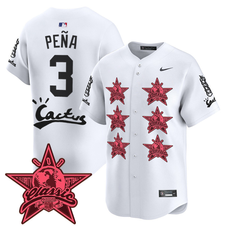 Houston Astros Cactus Jack 2025 Vapor Premier Limited Jersey V2 - White Jeremy Pena