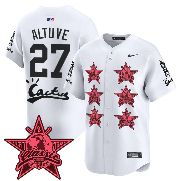 Houston Astros Cactus Jack 2025 Vapor Premier Limited Jersey V2 - White Jose Altuve