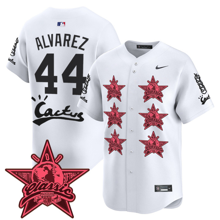 Houston Astros Cactus Jack 2025 Vapor Premier Limited Jersey V2 - White Yordan Alvarez