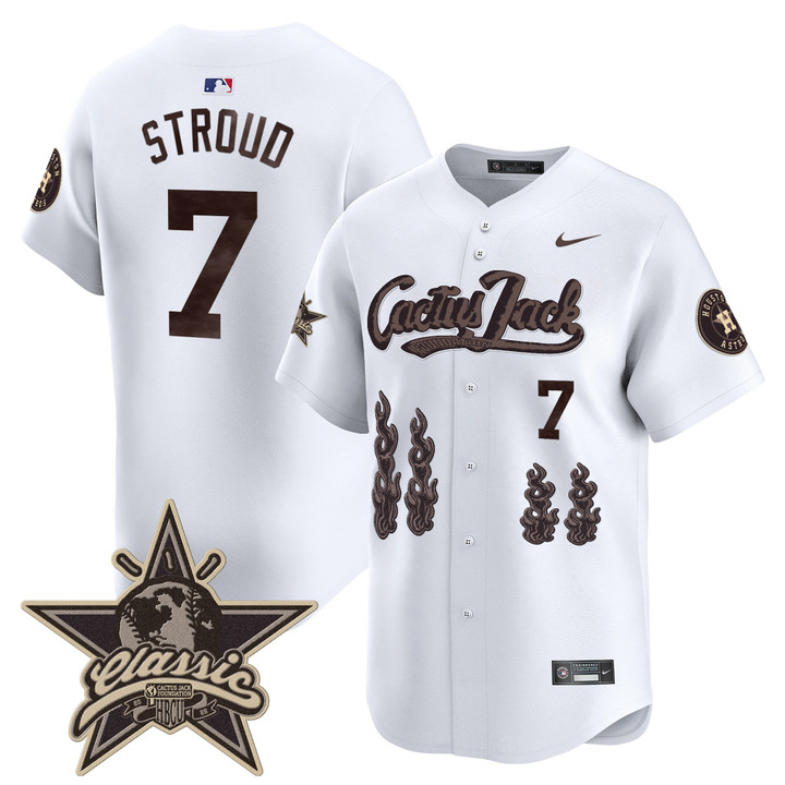 Houston Astros Cactus Jack 2025 Vapor Premier Limited Jersey - White Cj Stroud