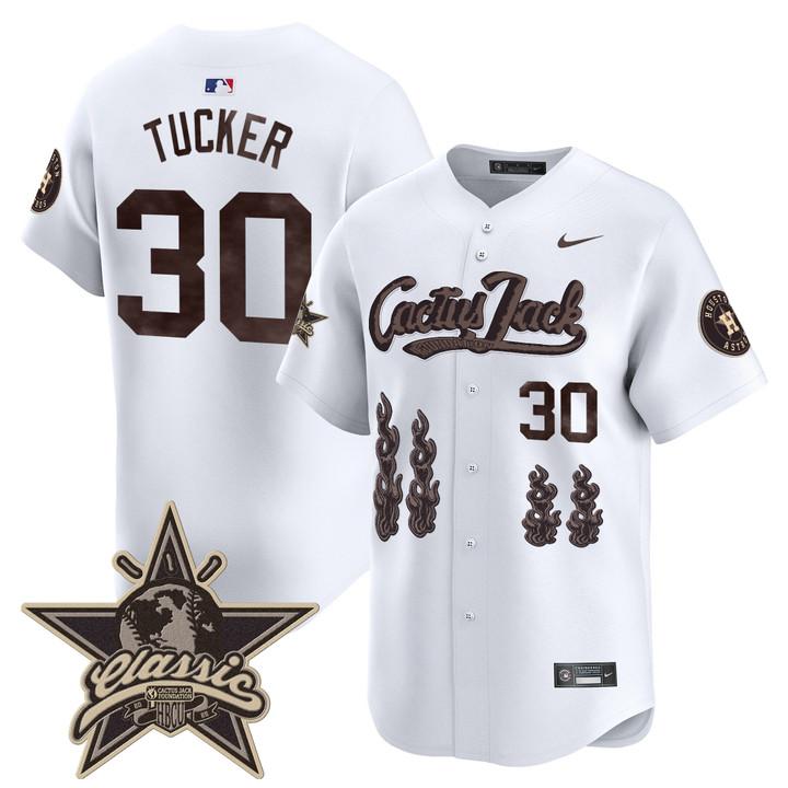 Houston Astros Cactus Jack 2025 Vapor Premier Limited Jersey - White Kyle Tucker