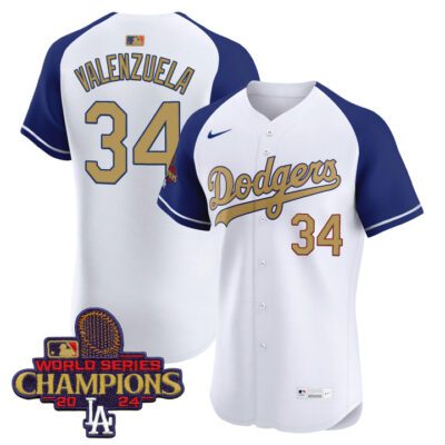LA Dodgers 2025 Gold Vapor Premier Elite Jersey - Alternate Fernando Valenzuela