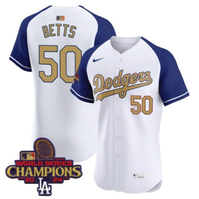 LA Dodgers 2025 Gold Vapor Premier Elite Jersey - Alternate Mookie Betts
