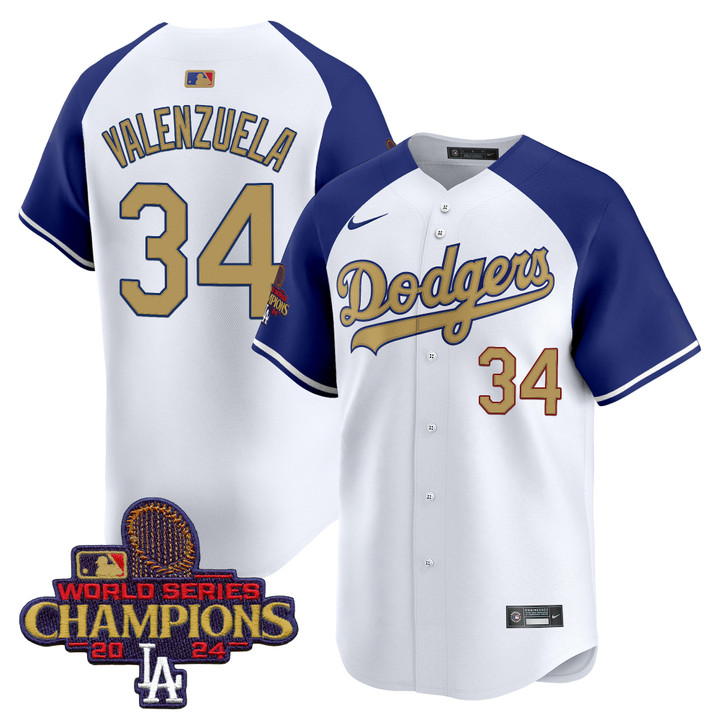 LA Dodgers 2025 Gold Vapor Premier Limited Jersey - Alternate Fernando Valenzuela