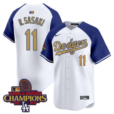 LA Dodgers 2025 Gold Vapor Premier Limited Jersey - Alternate Roki Sasaki